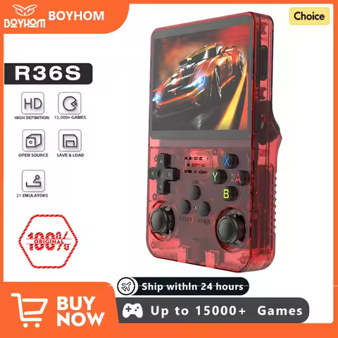 BOYHOM NUOVO R36S Retro Console per videogiochi Sistema Linux Schermo IPS da 3,5 pollici Lettore tascabile portatile 64GB 128G Giochi migliori regali per bambini