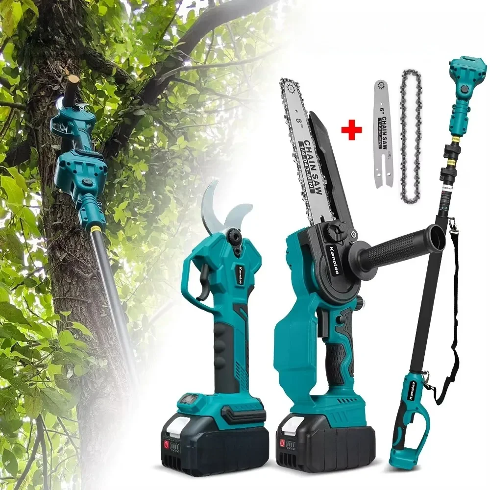 Kamolee draadloze oplaadschaar, borstelloze kettingzaag op grote hoogte, draagbare elektrische snoeischaar, tuingereedschap compatibel met Makita18V-21V batterijen - afbeelding 2