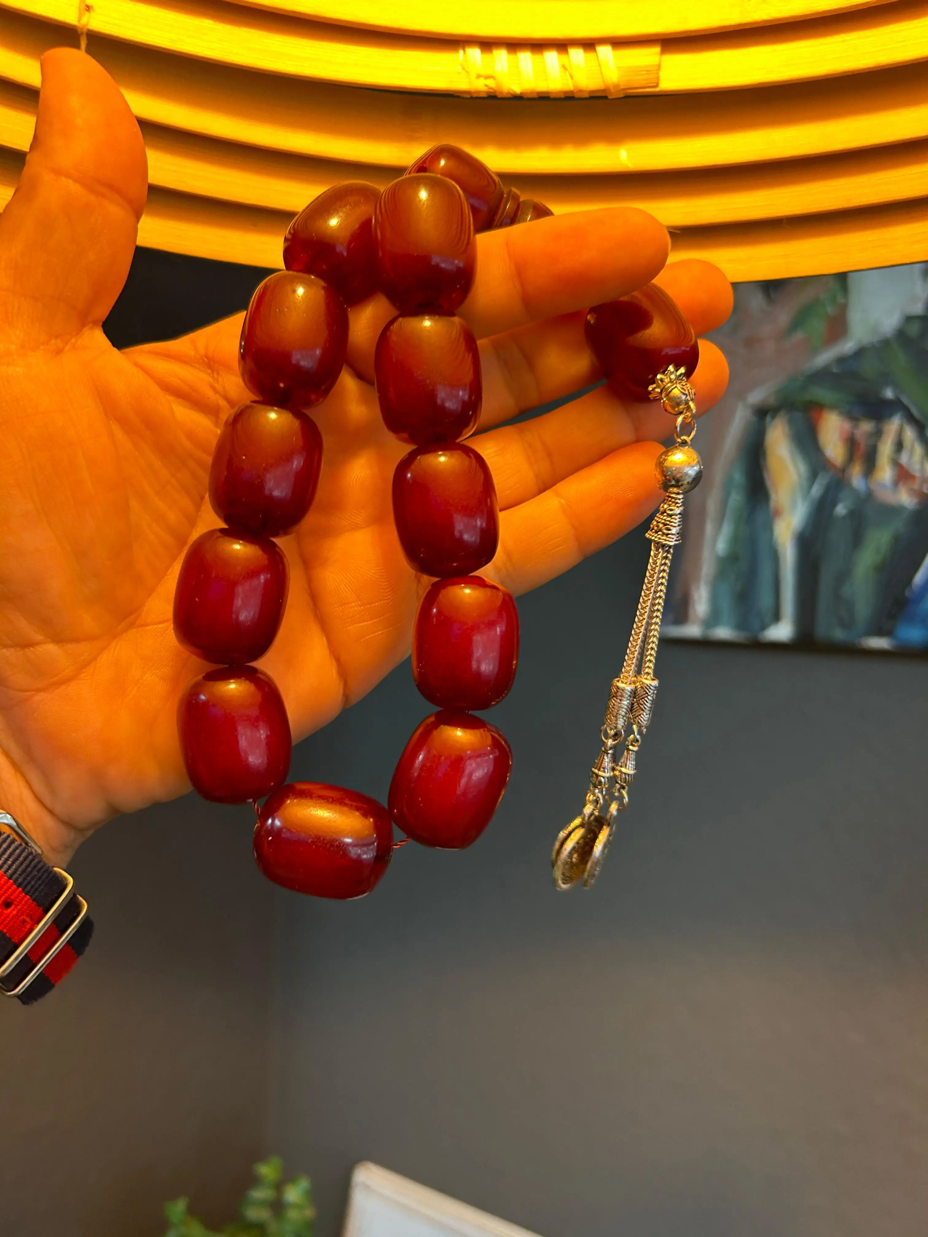 

Rot Bakelite Handmade Rosary Ottoman Rare Faturan German Amber Sandalous Misbaha Prayerbeads Rosary Tasbih Tesbih İslam T65