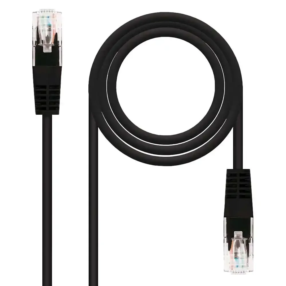 NANOCABLE UTP Ethernet Patch LAN Local Area Network Cable para PC Laptop Switch Router Preto