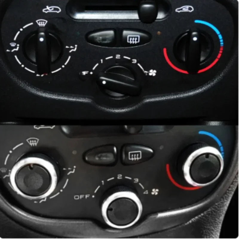 3 części Pokrętło AC do Peugeot 206 207 2006-2011 do Citroen C2 2007-2011 Pokrętło sterowania ogrzewaniem klimatyzacji Akcesoria — zdjęcie 2