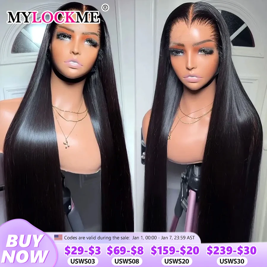 Glueless Straight Lace Frontal Wig 13x4 13x6 Lace Front Wigs Pre-Cut Lace Human Hair Wigs Ready To Wear 6x4 5x5 Lace Closure Wig