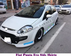 For Fiat Punto Evo Side Skirt 2010-2020 Sill Trim Car Styling Auto Accessory Universal Spoiler Mud Flaps Lip Splitter Bumper