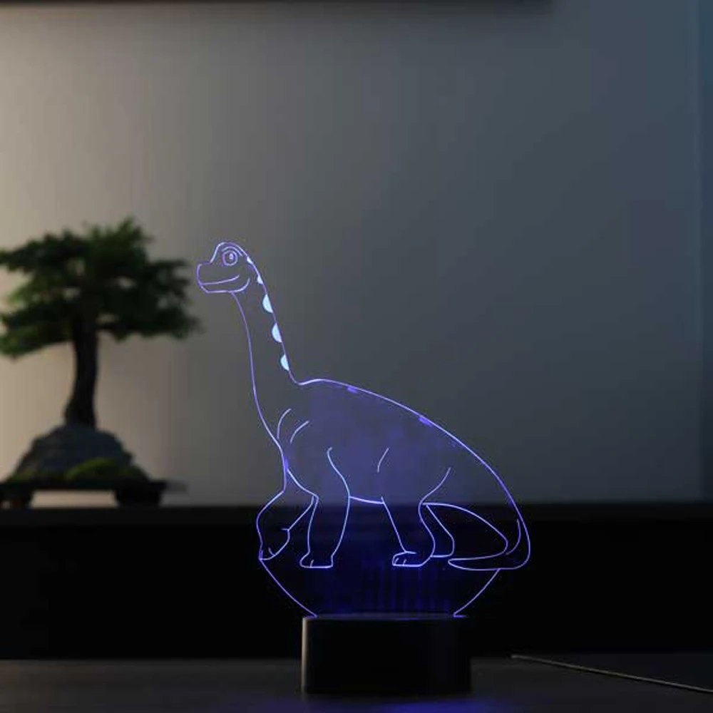 Lámpara de mesa LED decorativa con temática de dinosaurio, Idea de regalo única