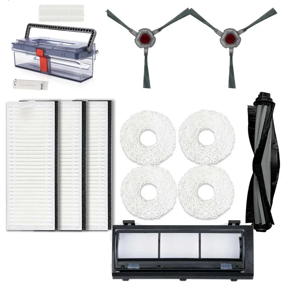 Brosse principale, brosse latérale, filtre, boîte à poussière, vadrouille de rechange pour Station de vadrouille Yeedi, pièces de Robot autonettoyantes, couvercle de brosse à rouleau, accessoires