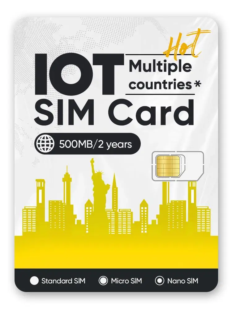 Dispositivo de tarjeta IOT, walkie-talkie, POS, rastreador GPS, rastreador de mascotas, uso en 72 países, 500MB, soporte 2G/3G/4G