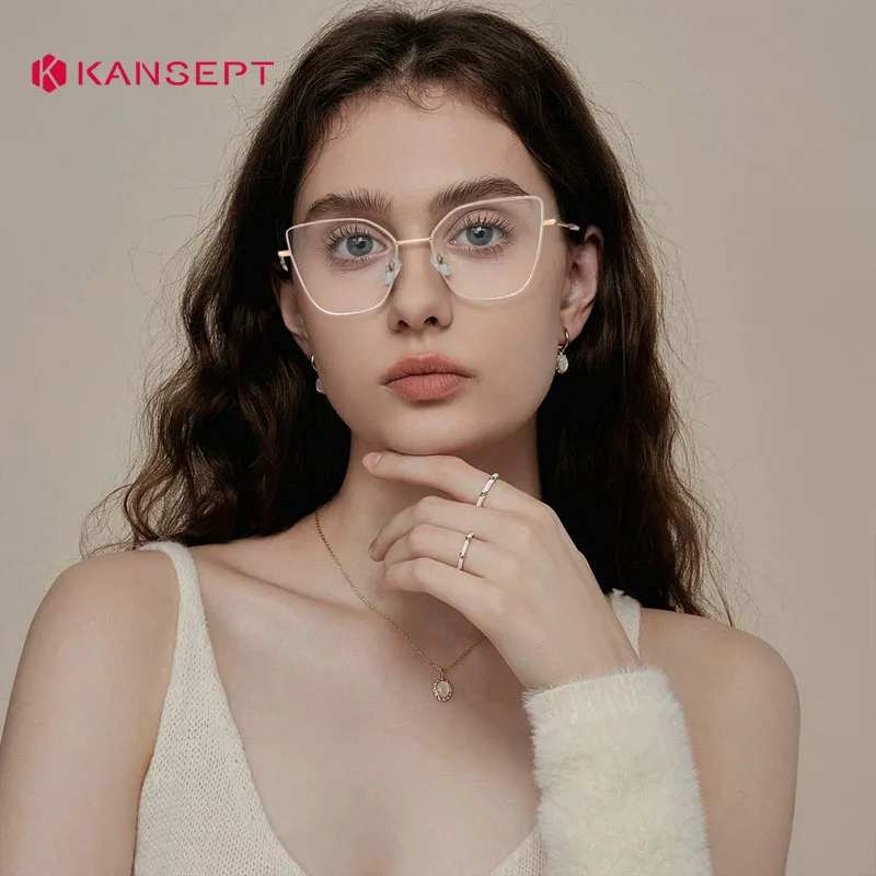 KANSEPT Anti-blue Eyeglasses Wo Men\'s Reading Glasses Woman Optical Lenses to Read Eyeglass Frames Women\'s Eyepieces Eyewear