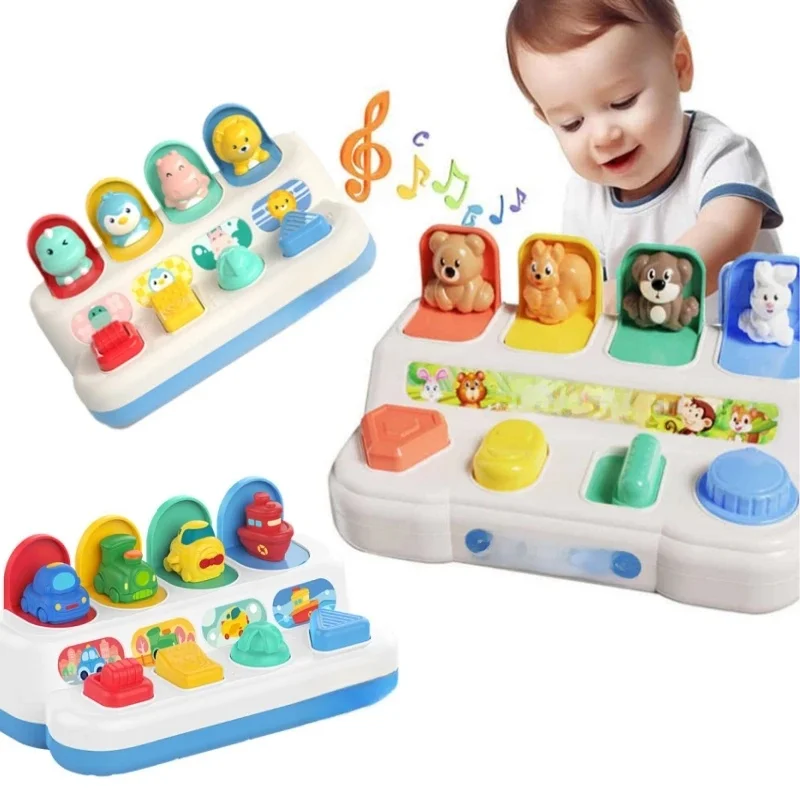 Jouet Pop-Up d'activité interactive pour bébés, jouet de cause et d'effet, jeux de développement pour bébés, jouets éducatifs d'apprentissage Montessori