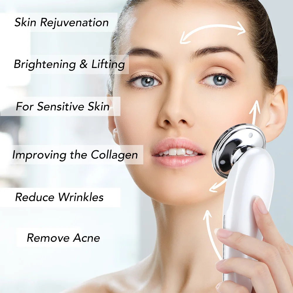 7 in 1 Face Lift Massager RF EMS Microcurrent Skin Rejuvenation Facial Light Mesotherapy Anti Aging Wrinkle Beauty Apparatus