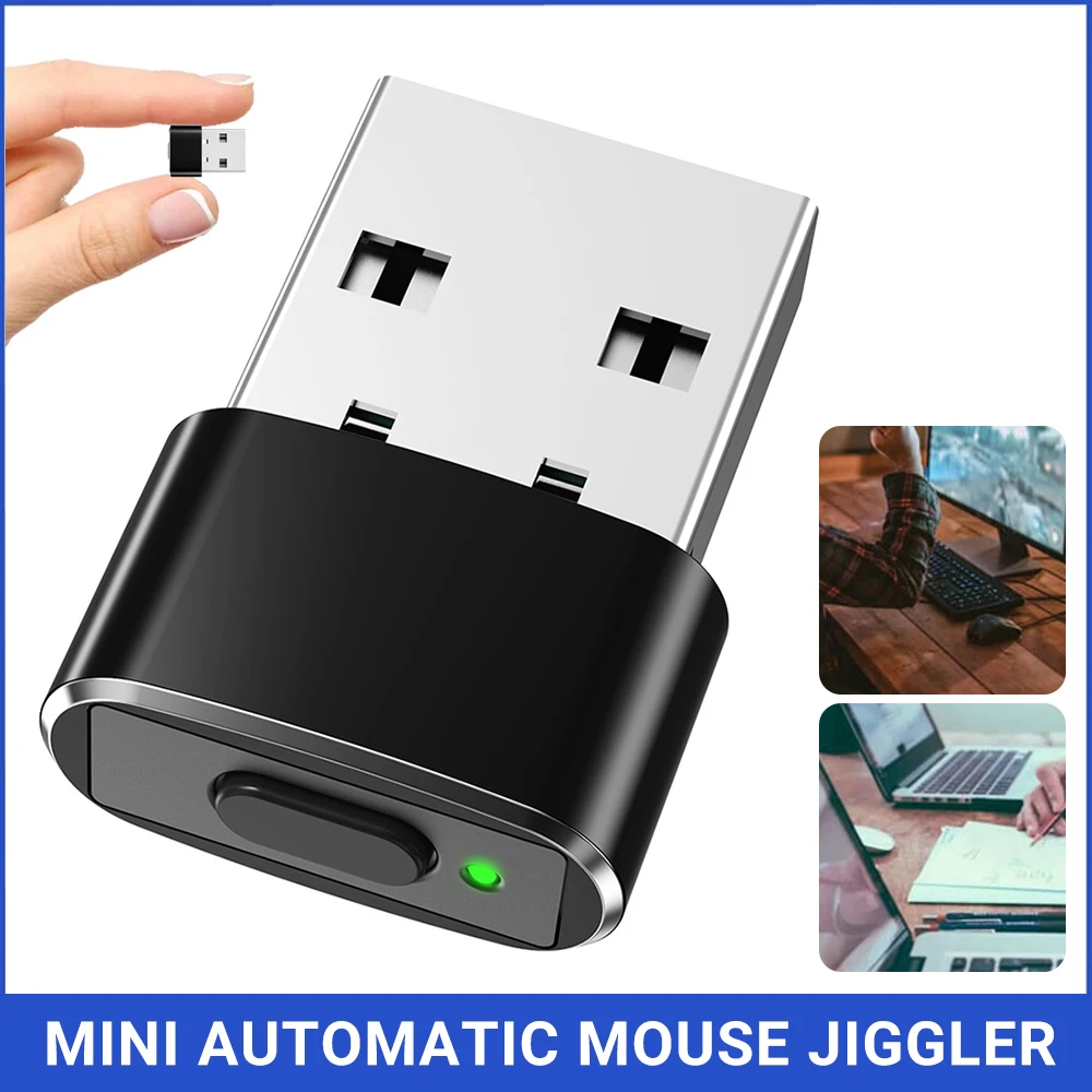 2X Automatic Mouse Jiggler Undetectable USB Automatic Move Cursor for Computer