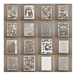 Geometric Pattern Metal Cutting Die Die-cut DIY Scrapbook Photo Album Gift Card Flower Mother's Day Scenery Butterfly 2023 New