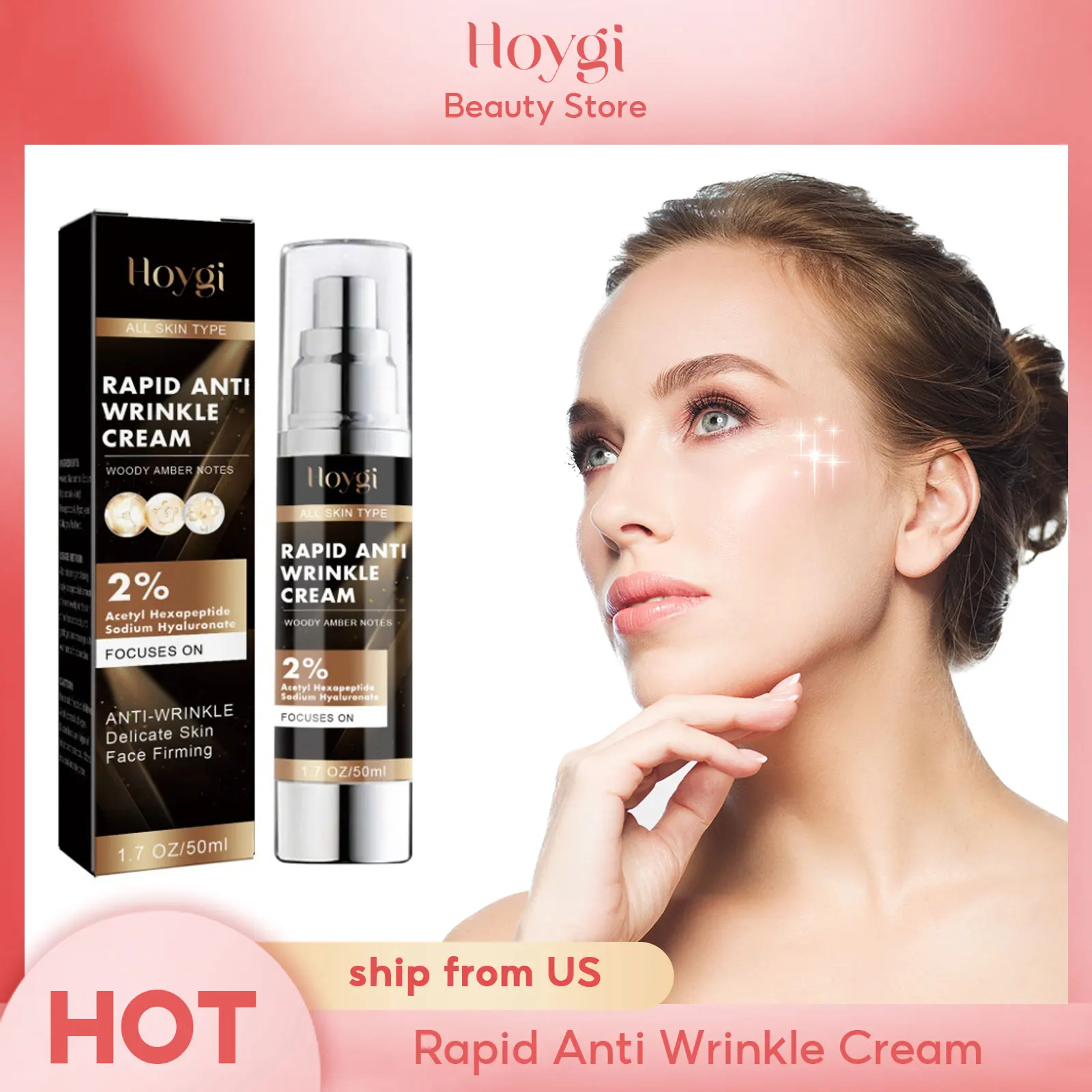 Rapid Nourishing Brighten Fade Facial Fine Lines Moisturizing Repair Anti-Aging Face Firming Deep Anti Wrinkle Skin Care Cream