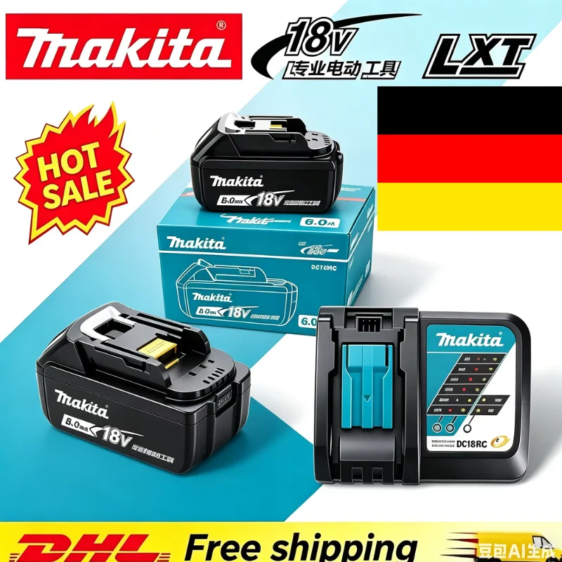 100% Original Makita 6Ah Makita 18V Akku Bl1860B Bl1840 Bl1830B Bl1850B Bl1850 Bl1860 Bl1815 Ersatz-Lithium-Akku