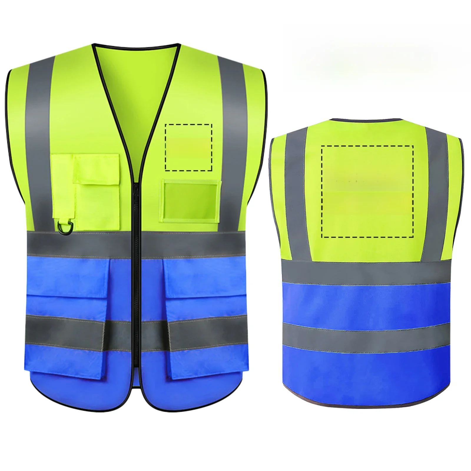 Personnalisez votre logo Gilet de sécurité S-5XL Travail de construction Vêtements de travail haute visibilité ANSI Classe 2 Uniforme de constructeurs de volontaires de sécurité standard
