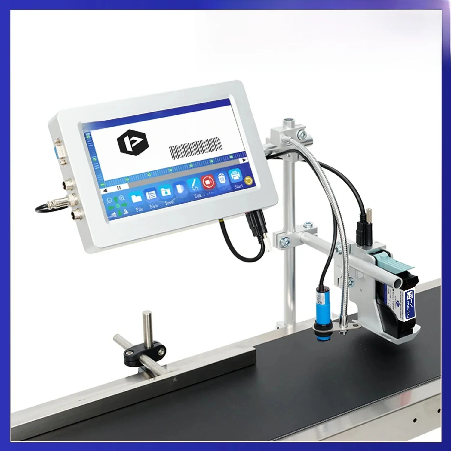 EURANNIT 170Plus 12,7/25,4 mm TIJ Industrial Online Thermal Inkjet Printer Text QR Barcode Batch Number Logo Date Online Printer