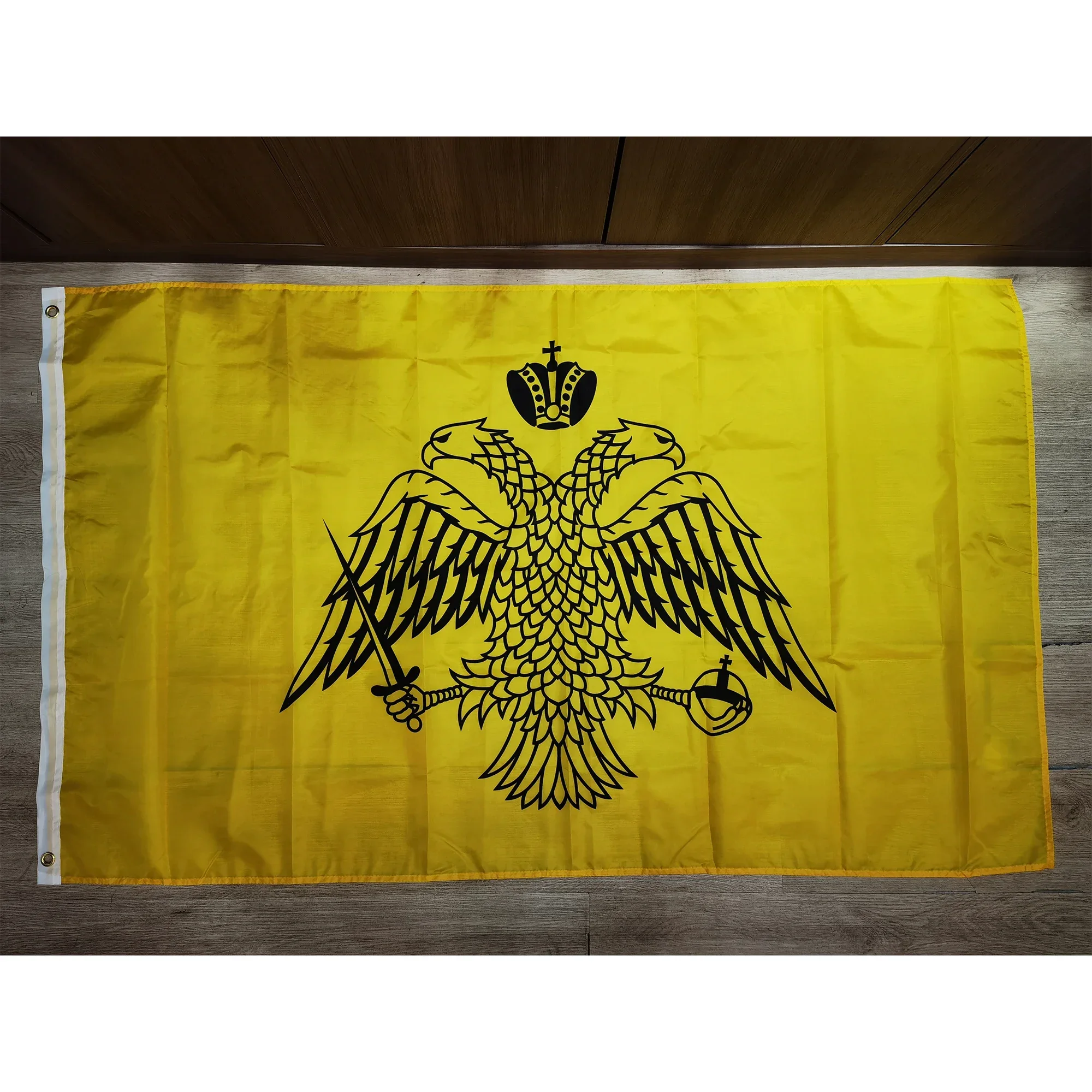 Drapeau d'église orthodoxe grecque orientale Athos à monture d'aigle à Double tête, 90x150CM