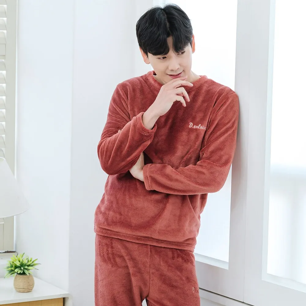 بيغامات نوم من المنك للرجال ، ملابس نوم منعشة #4