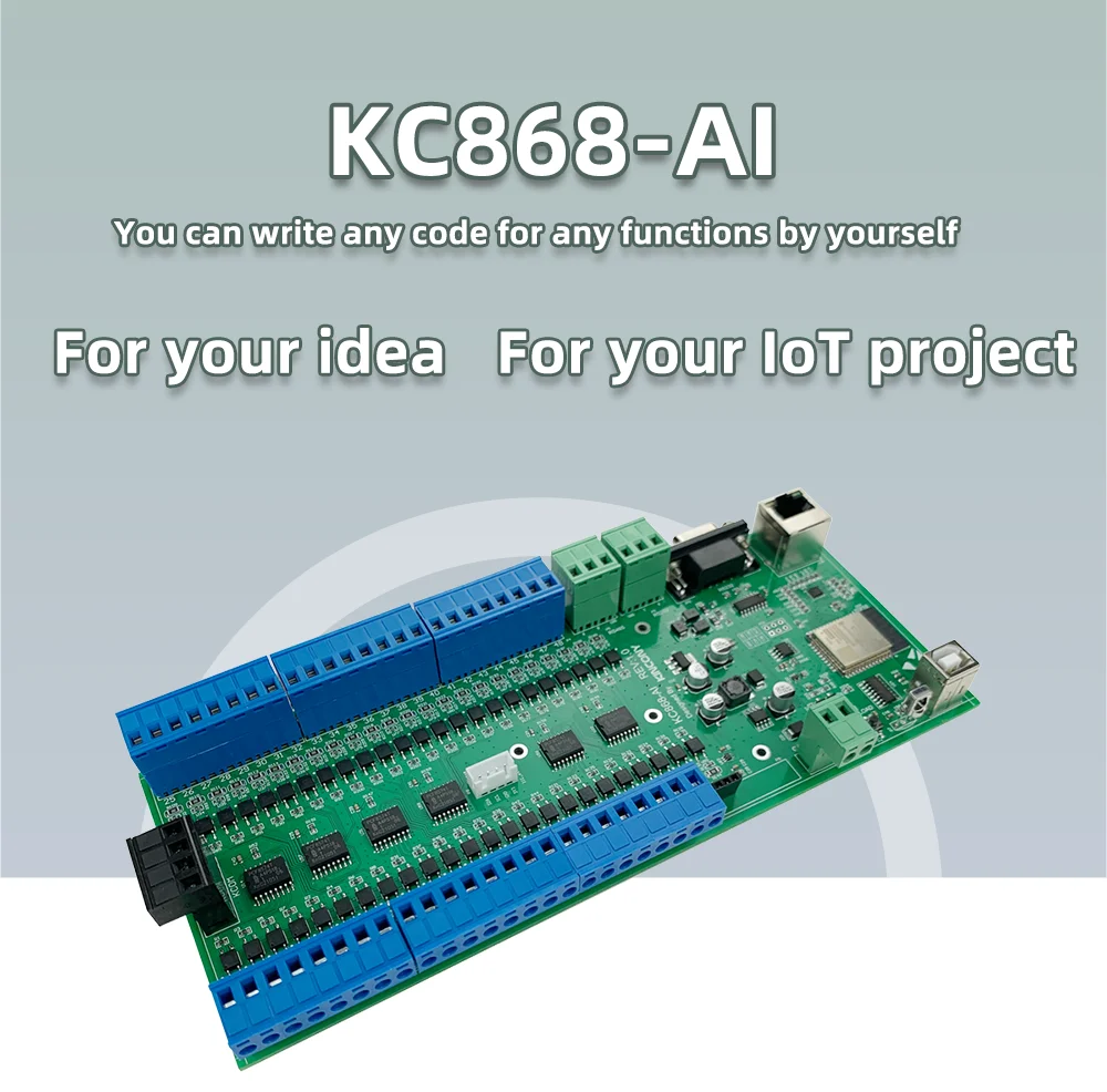 KC868-AI Ethernet Wifi RS232 RS485 ESP32 Eingangsmodul IR RF 433M Unterstützung ESPhome Home Assistant Tasmota DIY – Detail 1