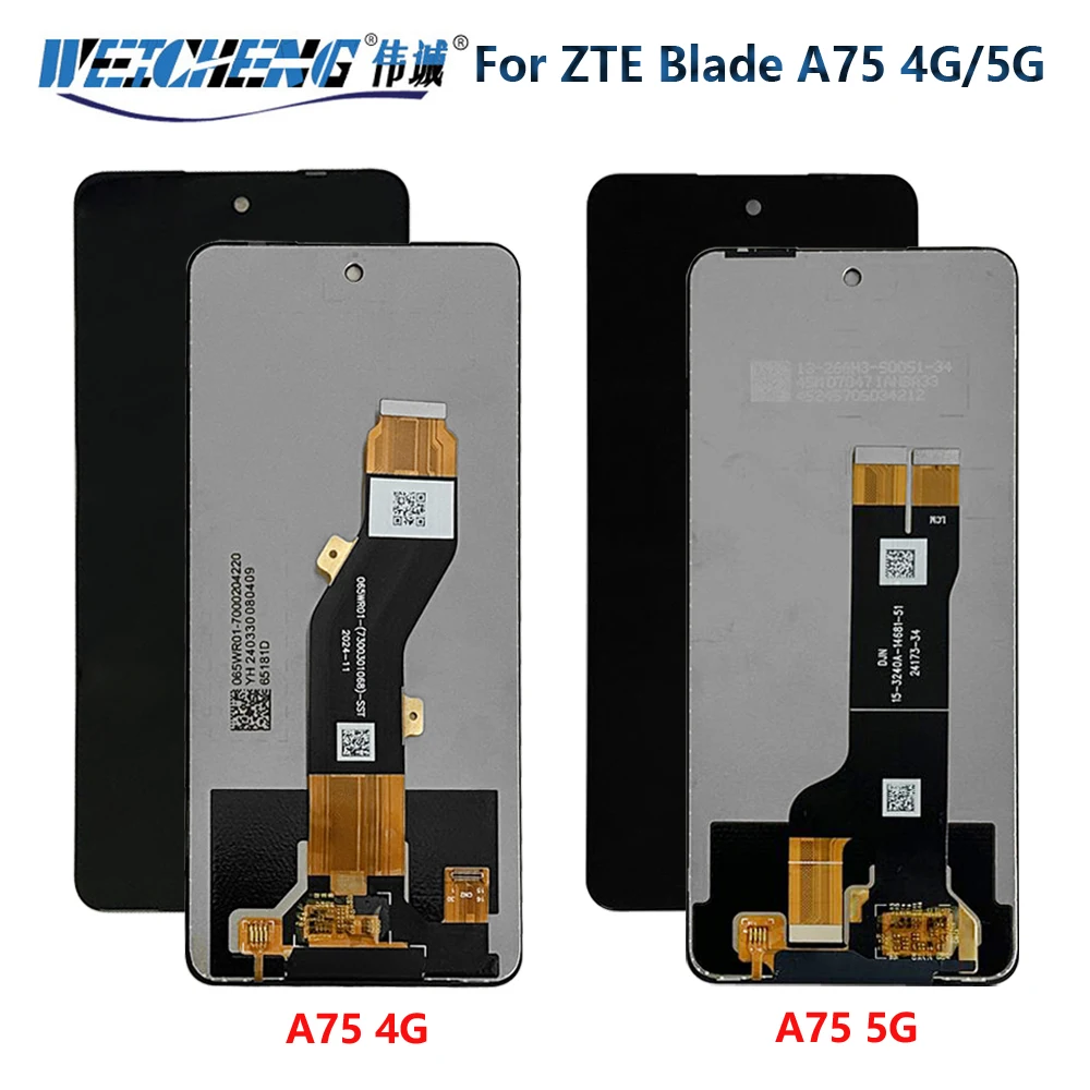 Tela LCD Original para ZTE Blade A75 4G + Painel de Toque Digitalizador para ZTE Blade A75 5G Z2357N Blade A75 4G LCD