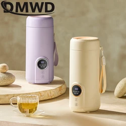 DMWD Electric Water Cup Kettle Portable Water Boiling Cup Thermostatic Heating Water Boiler Home Travel Thermos Stew Cup 550ml