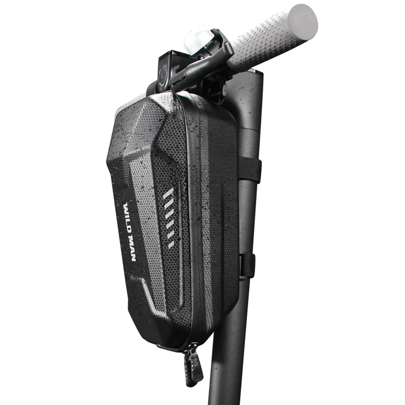 AliExpress WILD MAN ES8 Bicycle Handlebar Bag Panniers EVA Hard Shell Front Balance Scooter High Capacity Carbon PU Rainproof Folding Bag