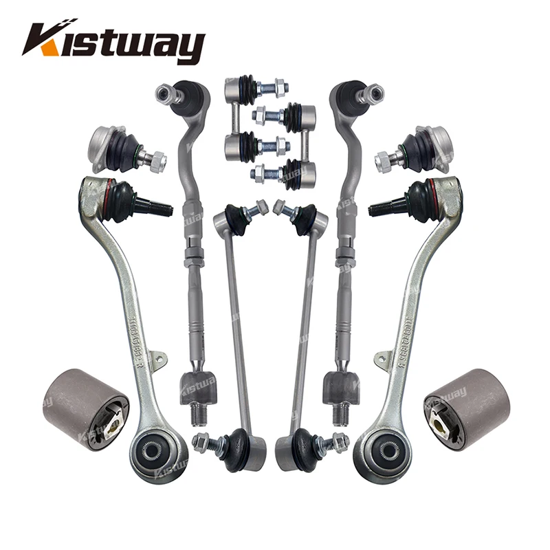 

12 шт., шаровой шарнир передней подвески, стабилизатор, рулевая тяга, комплект рычага управления для BMW X3 E83 2.0i 2.5i 3.0i xDrive