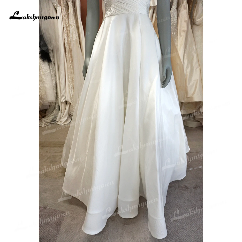 Robe de mariée en satin plissé dos nu, simple et sexy, chérie hors de l'initiative, une ligne, patients Boho, quel que soit le balayage, éducatif