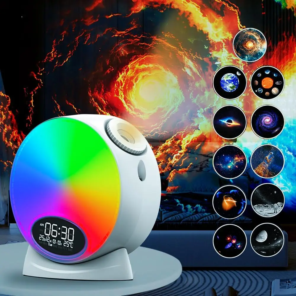 Planetarium Projector Night Light 4K HD Star Projector with Bluetooth Function White Noise Clock For Relaxation And Sleep Aid