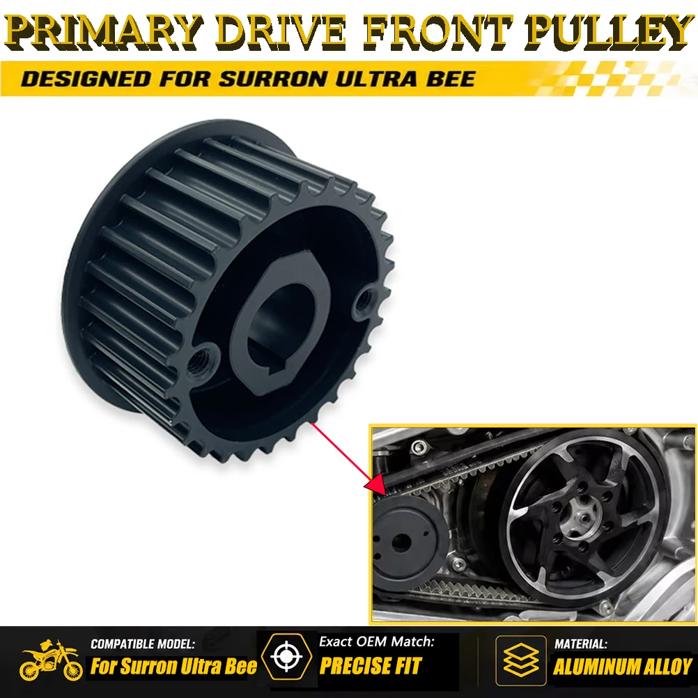 Motorcycle Primary Drive Front Pulley Transmission Gear Drive Belt Wheel For Surron Ultra Bee 2025 Electric Dirt Bike Motor Part