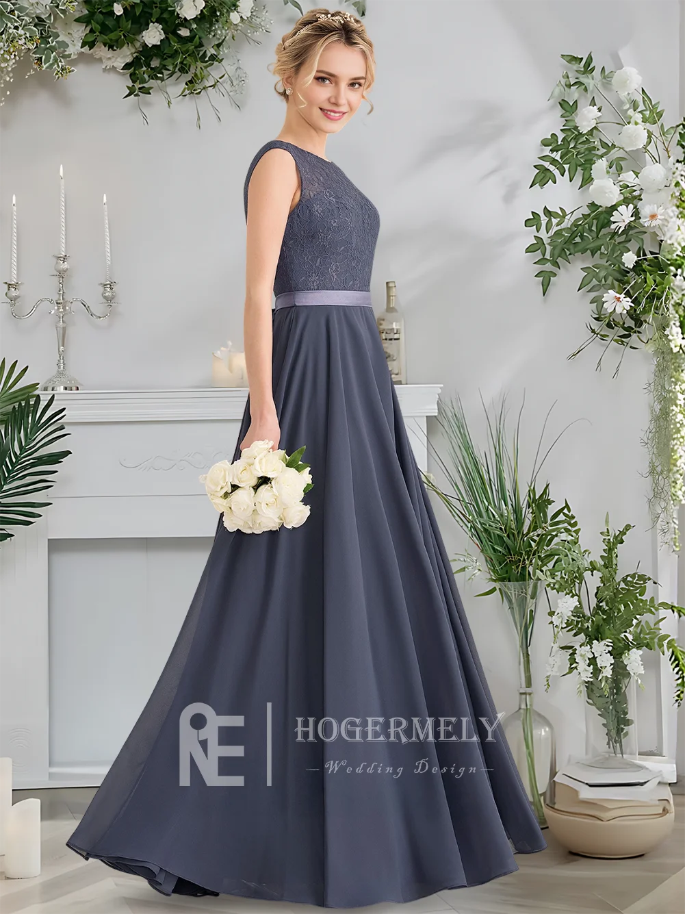 Ein luxuriöses Abendkleid, Stormy, A-Linie, bodenlang, Chiffon-Abschlussballkleider, asymmetrisch, kaskadierende Rüschen, Spitze, formelle Hochzeitsfeier