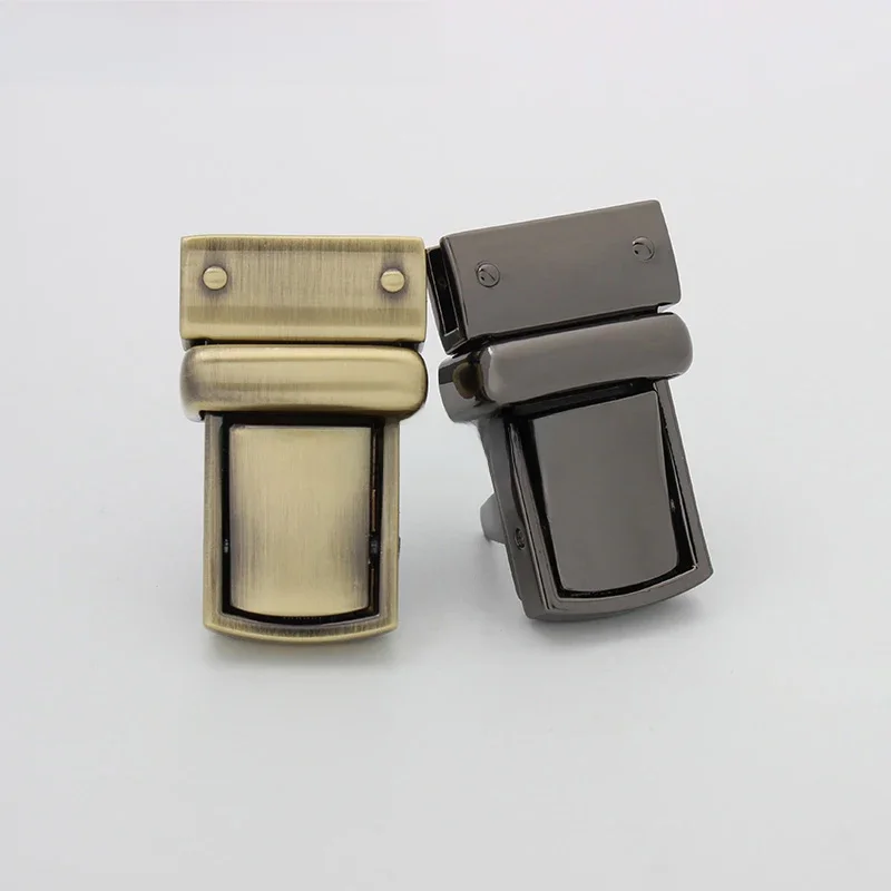 1-5-20 sets 38x23mm big size tongue shape retro style push lock for gentlemen briefcase suitcase press locks for handbags