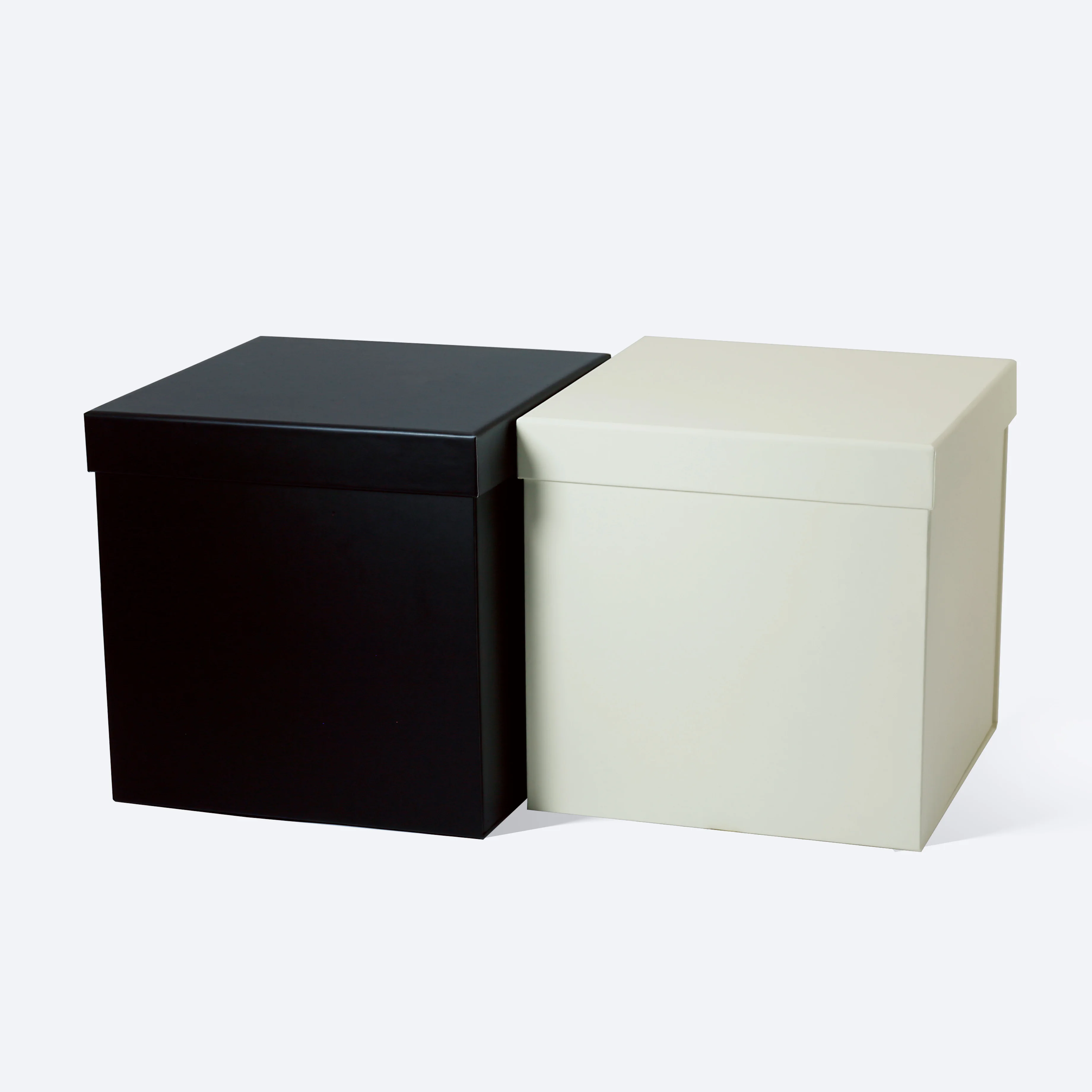 Geotobox B6 Cube Foldable Rigid Cardboard Gift Boxes 20.3x20.3x20.2cm | 18.8x19.3x19.7cm with Off Lid for Present Packaging