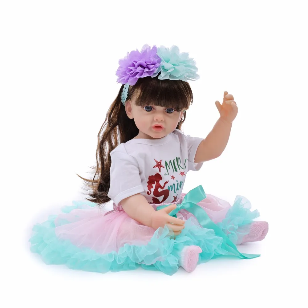 Cloveray 22 pouces réaliste Reborn bébé poupée Super Kawaii vinyle poupée de haute qualité fait à la main jouet enfants anniversaire cadeau de noël