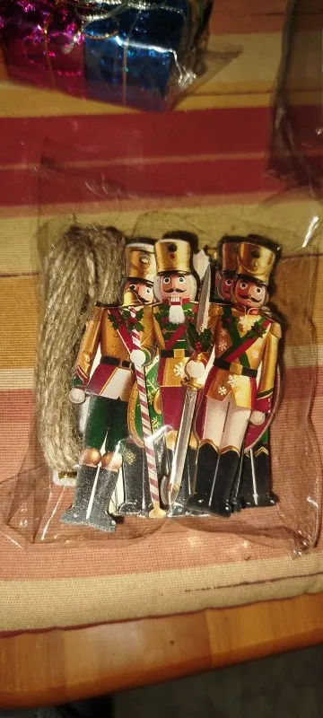 12pcs 2D Flat Wooden Christmas Nutcracker Soldier Ornament Xmas Tree Hanging Pendant Navidad Christmas Decor 2026 New Year Gifts photo review