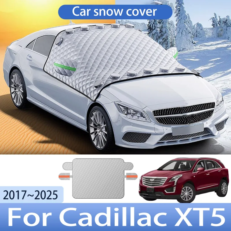 Car Snow Cover For Cadillac XT5 2017~2025 2018 2019 Front Windshield Shield Protector Snow Ice Cover Auto Exterior Accessories