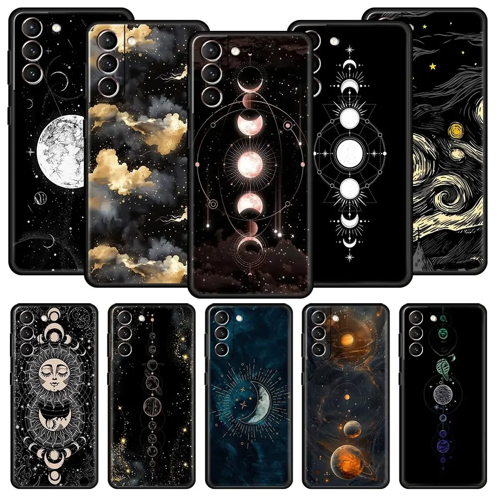 Planet and starry sky art Etui na telefon do Samsung Galaxy S24 S23 S22 S20 Ultra S21 FE 5G S10 S9 Plus S10E S8 Miękki silikonowy pokrowiec — zdjęcie 2