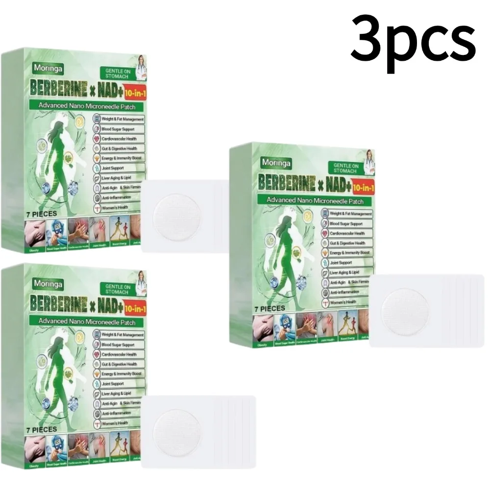 10-in-1 Berberine x NAD+ Gewichtsbeheersingspleister, eenvoudig te gebruiken, afslankpleister, lichaamsverzorgingspleister