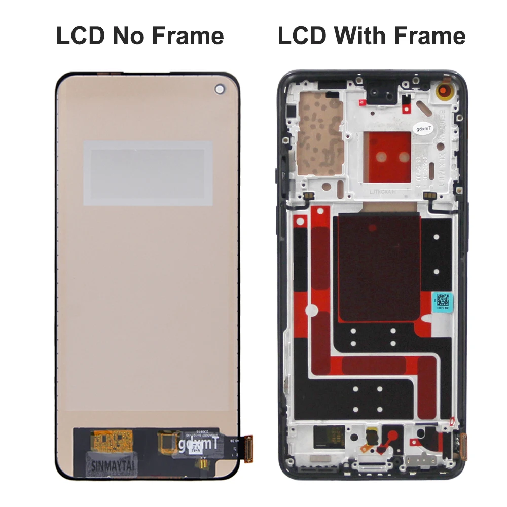 6.55\'\' Tested Screen For OnePlus 9 LE2113 LE2111 LCD Display Touch Screen Digitizer Assembly Replacement For 1+9 LCD With Frame