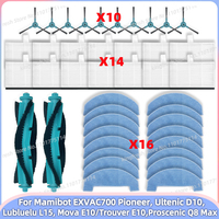 Fit For Proscenic Q8 Max, Mova E10, Mamibot EXVAC700 Pioneer, Ultenic D10, Lubluelu L15 Parts Main Side Brush Filter Mop Cloth