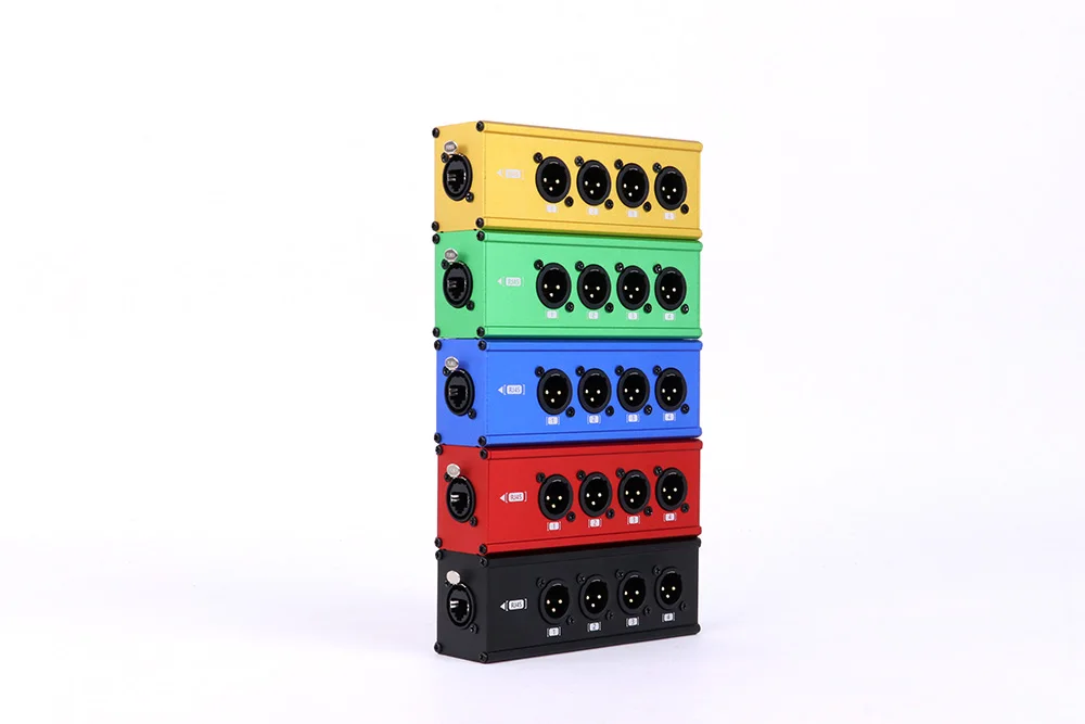RJ45 CAT5 Netzwerk-Signal-Extender auf 4-Kanal-3-Pin-Multi-Netzwerk-Breakout-Audiokabel für Bühnen-Sound-Beleuchtung, Aufnahmestudio – Detail 10