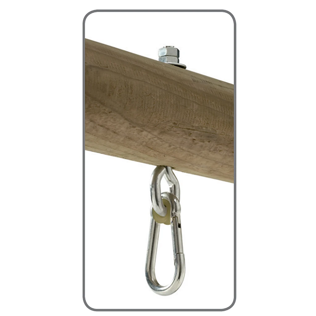 1 paio di ganci per filo oscillante in metallo resistente, set da gioco, hardware, portico, blocco, sedile yoga, blocco di sicurezza, montaggio a soffitto