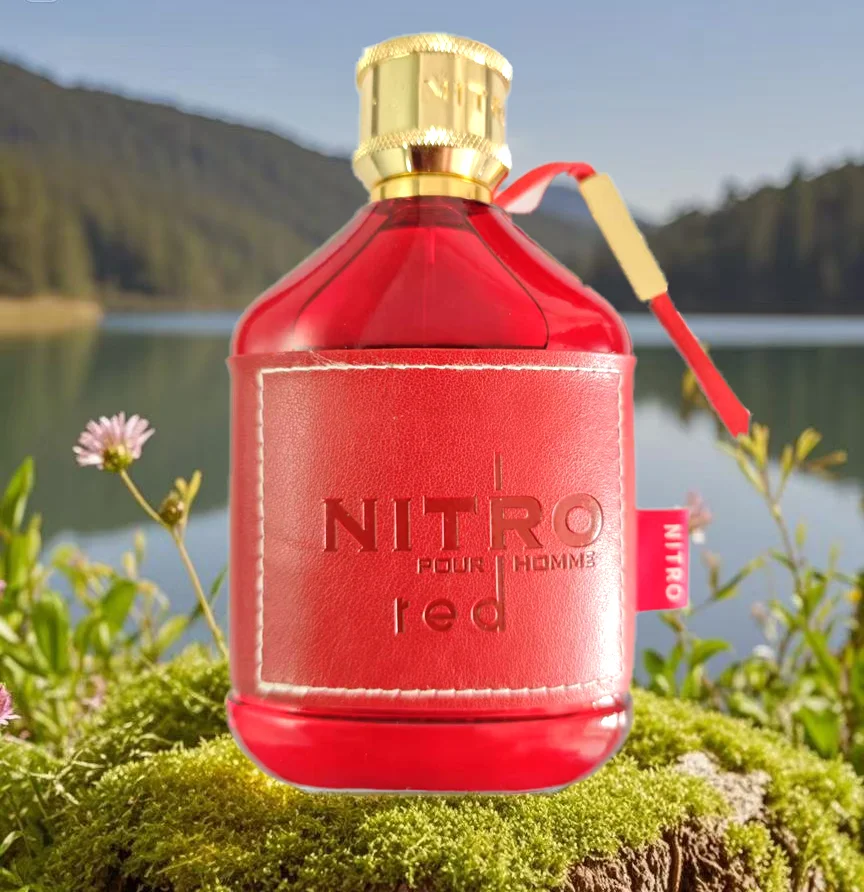 NITRO RED - 3,4 onças - Eau De Parfum - Perfume de luxo para homens - Frutas, amadeiradas, florais e fragrâncias masculinas - Longa duração