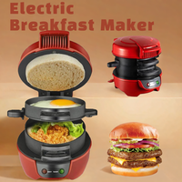 Household Electric Breakfast Machine Hamburger Sandwich Fried Egg Cooker Toast Bread Mini Pizza Maker Cooker Waffle Machine