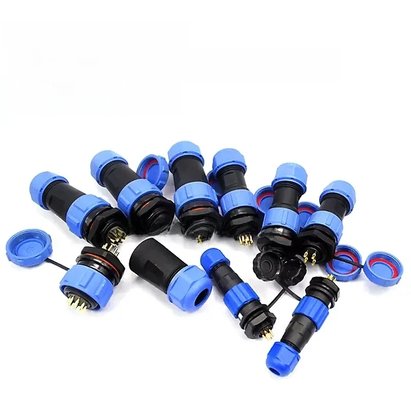 5/10/100 ensembles Sp13 Sp16/SP17 Sp20/SP21 Ip68 prise d'aviation étanche mâle femelle connecteur monté sur panneau 2/3/4/5/6/7 broches