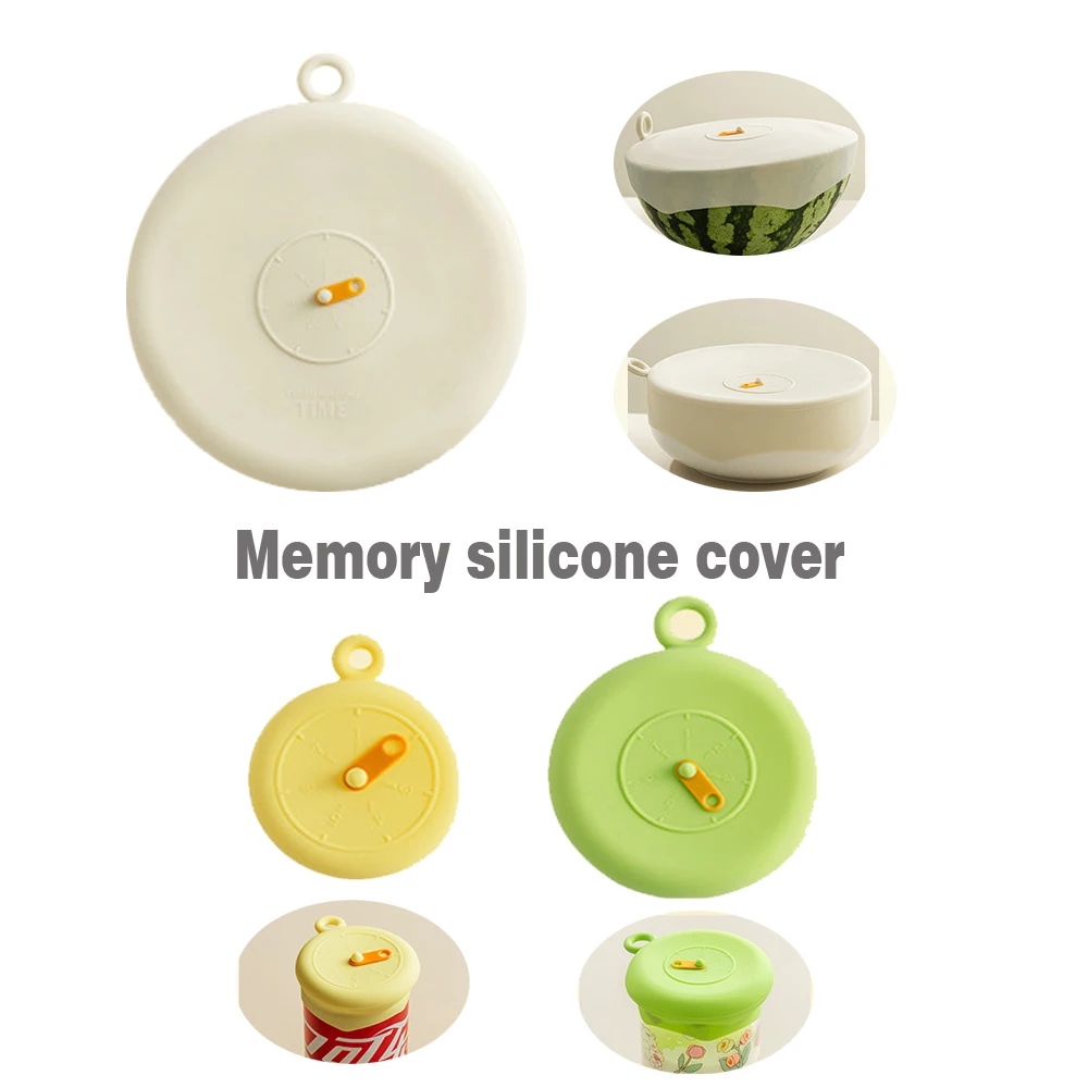 2 Pcs Adjustable Elastic Silicone Caps Stretchable Record Reusable Elastic lid Silicone Kitchen Accessories Silicone Lid