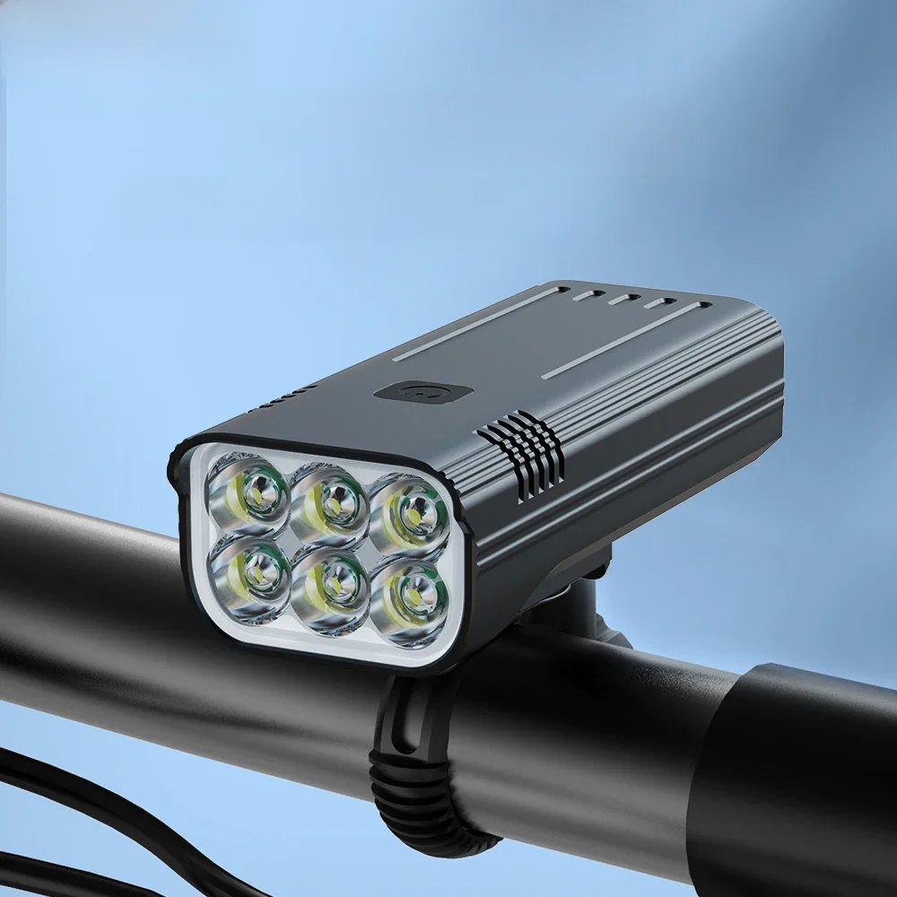 AliExpress NATFIRE 6LED 10000 mAh Bike Light Rainproof USB Rechargeable LED Bicycle Light Super Bright Flashlight for Cycling Front Light