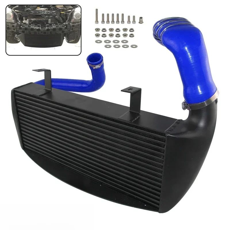 Front Mount Competition Ladeluftkühlerschlauch-Set für Opel Astra H OPC 2.0L Turbo 177KW/240PS 2005–2010 Aluminium Schwarz/Blau/Rot