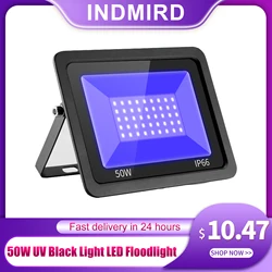 30W LED UV Spotlight 365 nm UV Floodlight,Waterproof IP66 UV Spotlight Ultraviolet Light Effect with On/Off Switch for Party,DJ