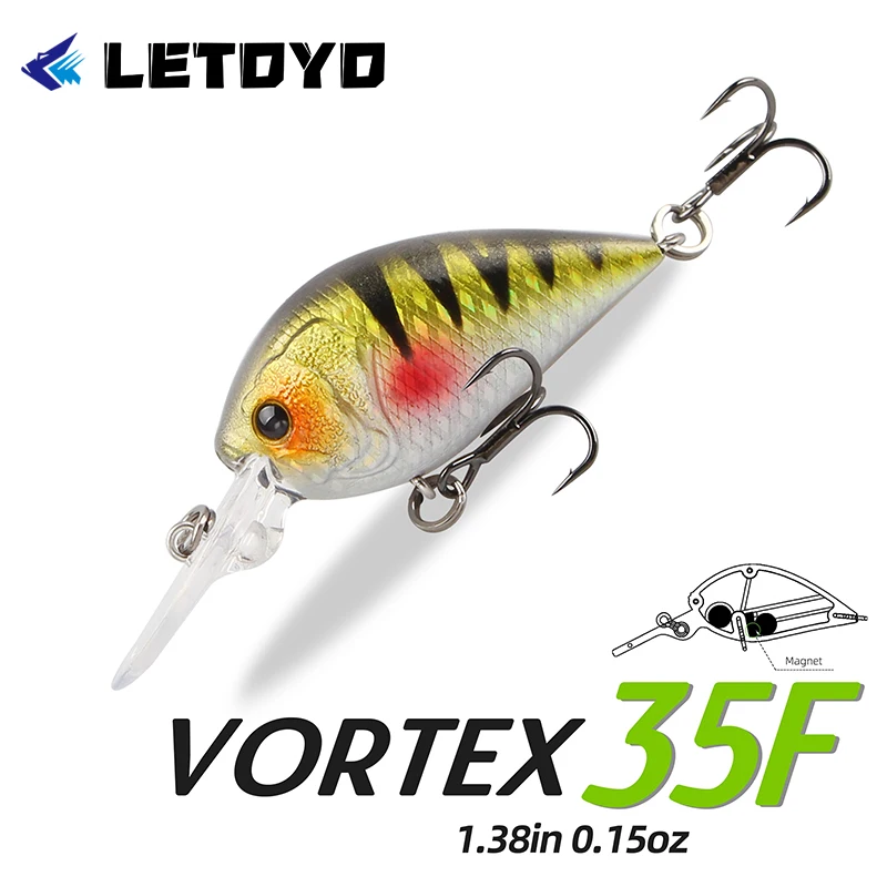LETOYO UV Glow Mini Crank 4,2g Schwimmender Minnow-Köder Künstlicher Harter Köder Crankbaits Wobbler für Forellen-, Barsch-, Zander- und Hechtangeln