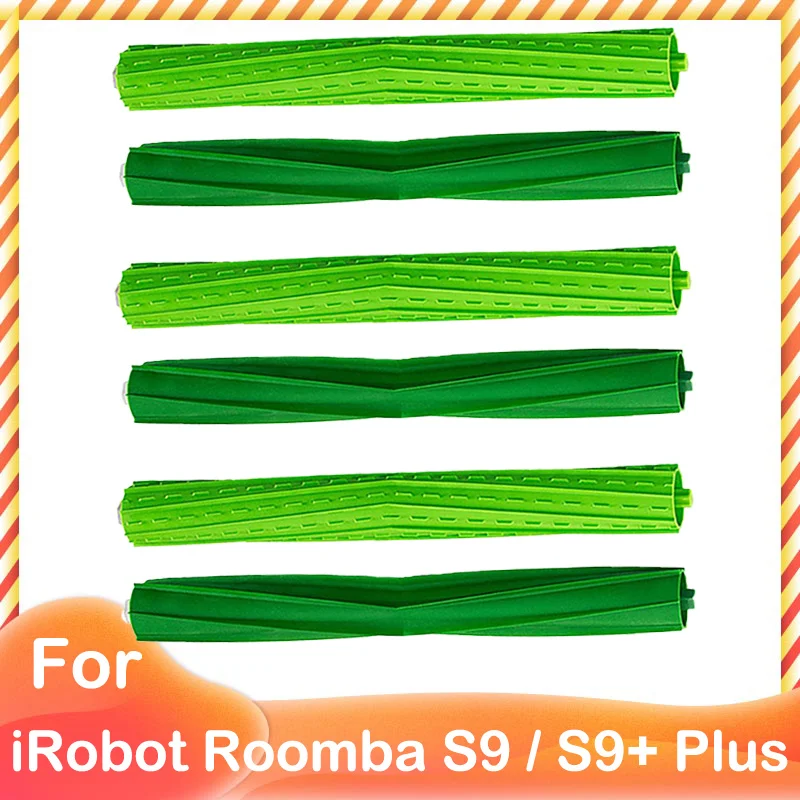 Dual Multi-Surface Rubber Brushe Roller Brush for iRobot Roomba S9 / S9+ Plus 9150 9550 Robot Vacuum Cleaner Replacement